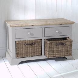 Statement Furniture Florence Storage Bench With 2 Drawers And 2 Basket - Truffle - thumbnail 7