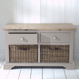 Statement Furniture Florence Storage Bench With 2 Drawers And 2 Basket - Truffle - thumbnail 6