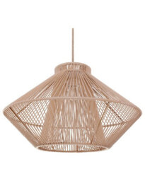 Wyld And Coco Pendant Lamp Beige Cotton Rope Cage Shade Japandi, W48 X D48 X H180Cm - thumbnail 3