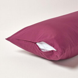 Homescapes Plum Continental Egyptian Cotton Pillowcase 200 Tc, 40 X 80 Cm - thumbnail 3