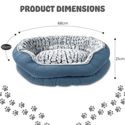 Crystals Luxury Washable Pet Bed Soft Cushion For Dogs & Cats, Warm Basket In S, M, L Sizes - image 1
