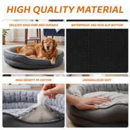 Crystals Luxury Washable Pet Bed Soft Cushion For Dogs & Cats, Warm Basket In S, M, L Sizes - thumbnail 7