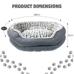 Crystals Luxury Washable Pet Bed Soft Cushion For Dogs & Cats, Warm Basket In S, M, L Sizes - thumbnail 2