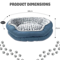 Crystals Luxury Washable Pet Bed Soft Cushion For Dogs & Cats, Warm Basket In S, M, L Sizes - thumbnail 1