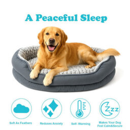 Crystals Luxury Washable Pet Bed Soft Cushion For Dogs & Cats, Warm Basket In S, M, L Sizes - thumbnail 5
