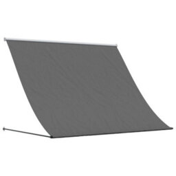 Walplus Retractable Awning Garden Sun Shade Canopy Gazebo For Back Door, Porch, Patio Anthracite 200X150 Cm Fabric And Steel - thumbnail 2
