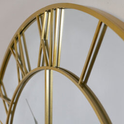 Chic Interiors Extra Large Gold Mirrored Wall Clock 120Cm - thumbnail 3