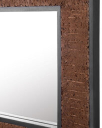 Beliani Wall Mirror Boise 60 Cm 60 Cm Teak Wood Dark Brown - thumbnail 4