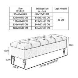 180Cm Safar Ottoman Bench With Storage And Turned Wooden Legs- Plush Velvet Shoes Bench - Cream Chesterfield Storage Bench - thumbnail 2