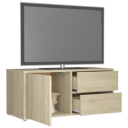 Walplus Tv Cabinet Sonoma Oak 80X34X36 Cm Engineered Wood - thumbnail 5