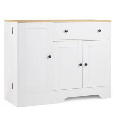 105 Cm Modern Sideboard With 3 Doors Drawer And Shelves - image 1