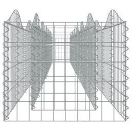 Berkfield Arched Gabion Raised Bed 600X50X50 Cm Galvanised Iron - thumbnail 4