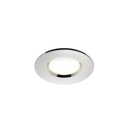 GoodHome Etana Polished Chrome Effect Non-Adjustable Led Neutral White Downlight 4.7W Ip65 - image 1