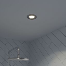 GoodHome Etana Polished Chrome Effect Non-Adjustable Led Neutral White Downlight 4.7W Ip65 - thumbnail 2