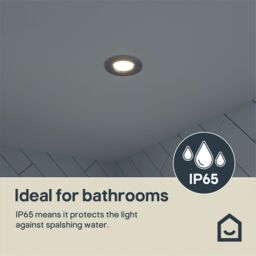 GoodHome Etana Polished Chrome Effect Non-Adjustable Led Neutral White Downlight 4.7W Ip65 - thumbnail 8