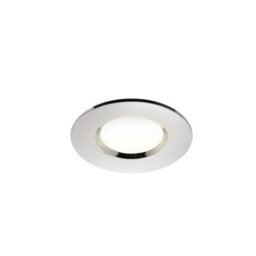 GoodHome Etana Polished Chrome Effect Non-Adjustable Led Neutral White Downlight 4.7W Ip65 - thumbnail 1