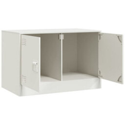 Berkfield Tv Cabinet White 67X39X44 Cm Steel - thumbnail 7