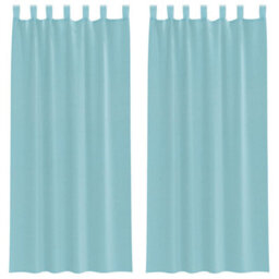 Berkfield Durable Voile Curtains With Loops 2 Pcs Turquoise 140X245 Cm
