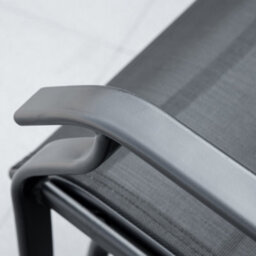 Outsunny Double Glider Companion Rocking Chairs Loveseat Garden Table Black - thumbnail 9