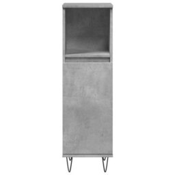 Berkfield Durable 3 Piece Bathroom Furniture Set Concrete Grey Engineered Wood - thumbnail 7