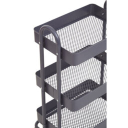 Orsina Three Tier Grey Trolley, Swift Mobility Of Drinks Trolley, Lightweight And Compact Storage Garden Trolley - thumbnail 7