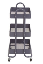 Orsina Three Tier Grey Trolley, Swift Mobility Of Drinks Trolley, Lightweight And Compact Storage Garden Trolley - thumbnail 5
