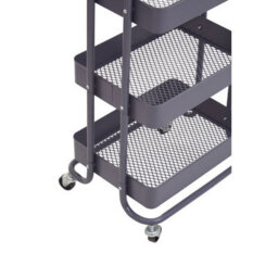 Orsina Three Tier Grey Trolley, Swift Mobility Of Drinks Trolley, Lightweight And Compact Storage Garden Trolley - thumbnail 9
