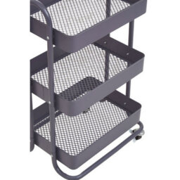 Orsina Three Tier Grey Trolley, Swift Mobility Of Drinks Trolley, Lightweight And Compact Storage Garden Trolley - thumbnail 8