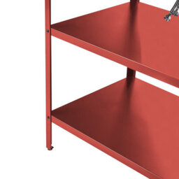 Beliani Outdoor Kitchen Island With Sink Vilama Red Metal - thumbnail 7