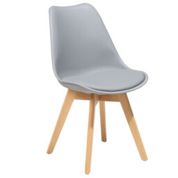 Beliani Set Of 2 Dining Chairs Dakota Ii Grey - thumbnail 4