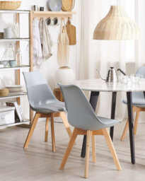 Beliani Set Of 2 Dining Chairs Dakota Ii Grey - thumbnail 2