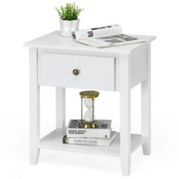 Accent Table Bedroom Narrow Side End Table Storage Cabinet Nightstand - thumbnail 3