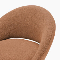 Furniturebox Uk 2X Nella Pale Terracotta Orange Fabric Dining Chairs - thumbnail 8