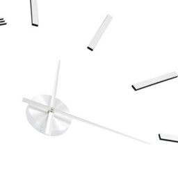 Vidaxl 3D Wall Clock Modern Design 100 Cm Xxl Silver 3D Wall Clocks - thumbnail 5