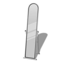 Vidaxl Free Standing Floor Mirror Full Length Rectangular Grey - thumbnail 1