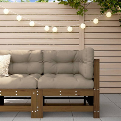 Berkfield Garden Corner Sofa Honey Brown Solid Wood Pine - image 1