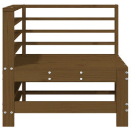 Berkfield Garden Corner Sofa Honey Brown Solid Wood Pine - thumbnail 4