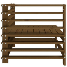 Berkfield Garden Corner Sofa Honey Brown Solid Wood Pine - thumbnail 5