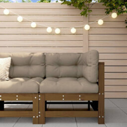 Berkfield Garden Corner Sofa Honey Brown Solid Wood Pine