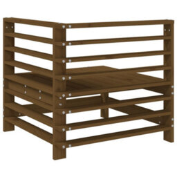 Berkfield Garden Corner Sofa Honey Brown Solid Wood Pine - thumbnail 3