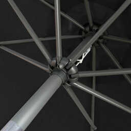Rinse Bathrooms Outdoor Patio Garden Parasol 3M Sun Shade Umbrella Canopy W/crank Tilt Uv Protection Black - thumbnail 5