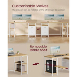 Multi-Functional Work Desk With Shelves & Drawers - thumbnail 4