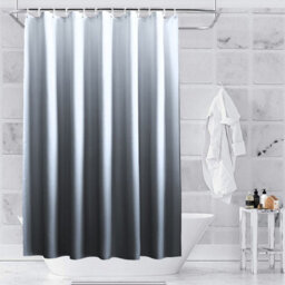 Neel Blue Polyester Fabric Bathroom Shower Curtain With Hooks  180Cm X 200Cm - thumbnail 1