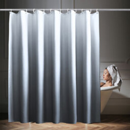 Neel Blue Polyester Fabric Bathroom Shower Curtain With Hooks  180Cm X 200Cm - thumbnail 6