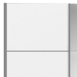 Wyld Haus Bordeaux 180Cm White Sliding Wardrobe With Full-Length Mirror, 5 Shelves & 2 Hanging Rails - thumbnail 8
