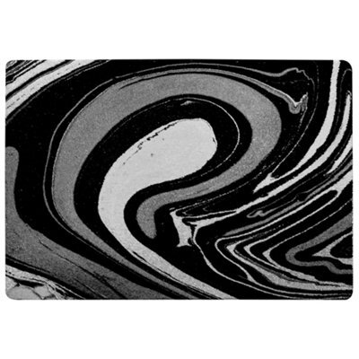 Benjamin Tate Design Black Marbled Paint Special Soft Home Rug - image 1