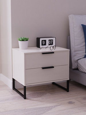 Beijing 2 Drawer Midi Bedside Cabinet In Kashmir Ash (Ready Assembled) - image 1