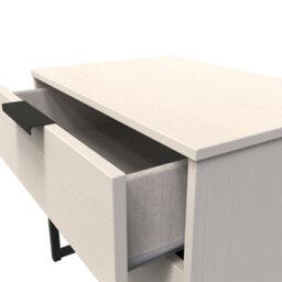 Beijing 2 Drawer Midi Bedside Cabinet In Kashmir Ash (Ready Assembled) - thumbnail 6