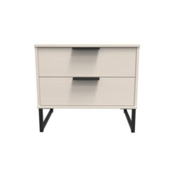 Beijing 2 Drawer Midi Bedside Cabinet In Kashmir Ash (Ready Assembled) - thumbnail 2
