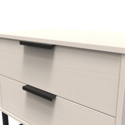 Beijing 2 Drawer Midi Bedside Cabinet In Kashmir Ash (Ready Assembled) - thumbnail 5